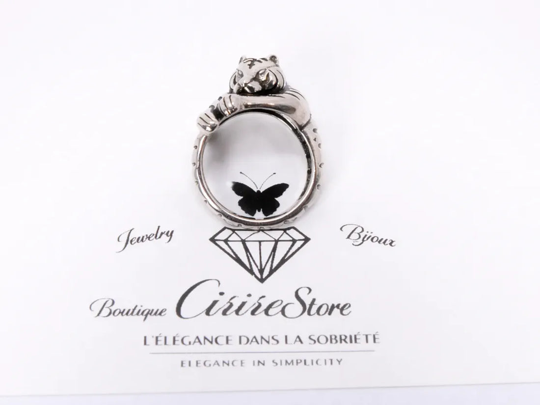 Bague motif tigre enroulé